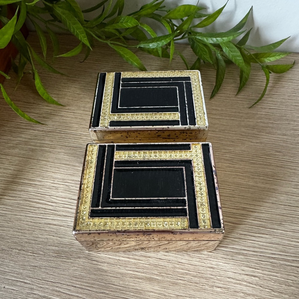 Elegant Black and Gold Decorative Box Set